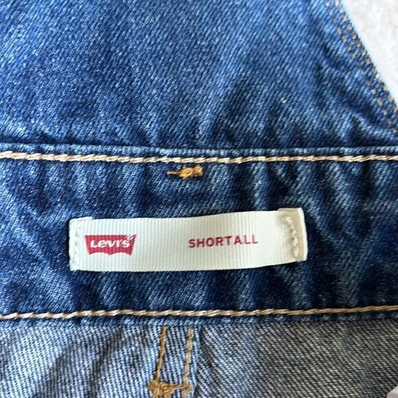 Levi's Girl's size 12 Denim Jean Bib Overalls Shortall shorts - Picture 8 of 9